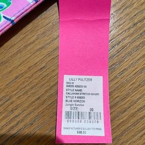 Lilly Pulitzer Callahan Shorts 00 NWT $50